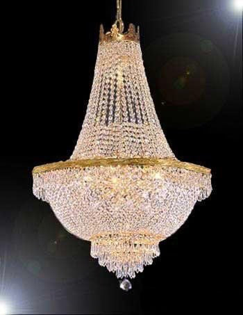 French Empire Crystal Chandelier Lighting H36" X W30" - A93-870/14