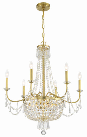 Haywood 9 Light Aged Brass Chandelier - C193-HWD-7709-AG