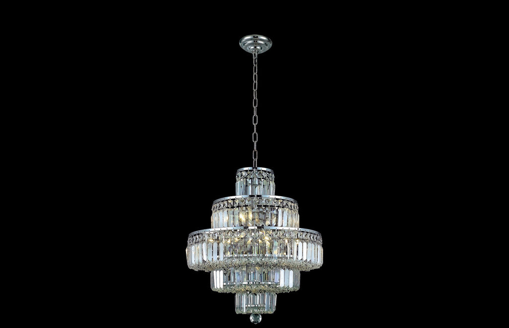 C121-2038D20C/EC - Regency Lighting: Maxime 13 light Chrome Chandelier Clear Elegant Cut Crystal