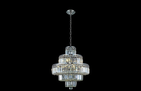 C121-2038D20C/EC - Regency Lighting: Maxime 13 light Chrome Chandelier Clear Elegant Cut Crystal