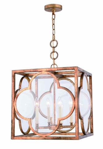 ZC121-1526D18GICG - Urban Classic: Trinity 4 light Golden Iron Pendant