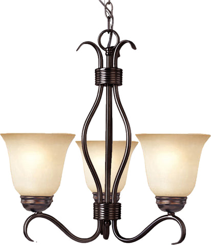 Basix 3-Light Chandelier Oil Rubbed Bronze - C157-10123WSOI