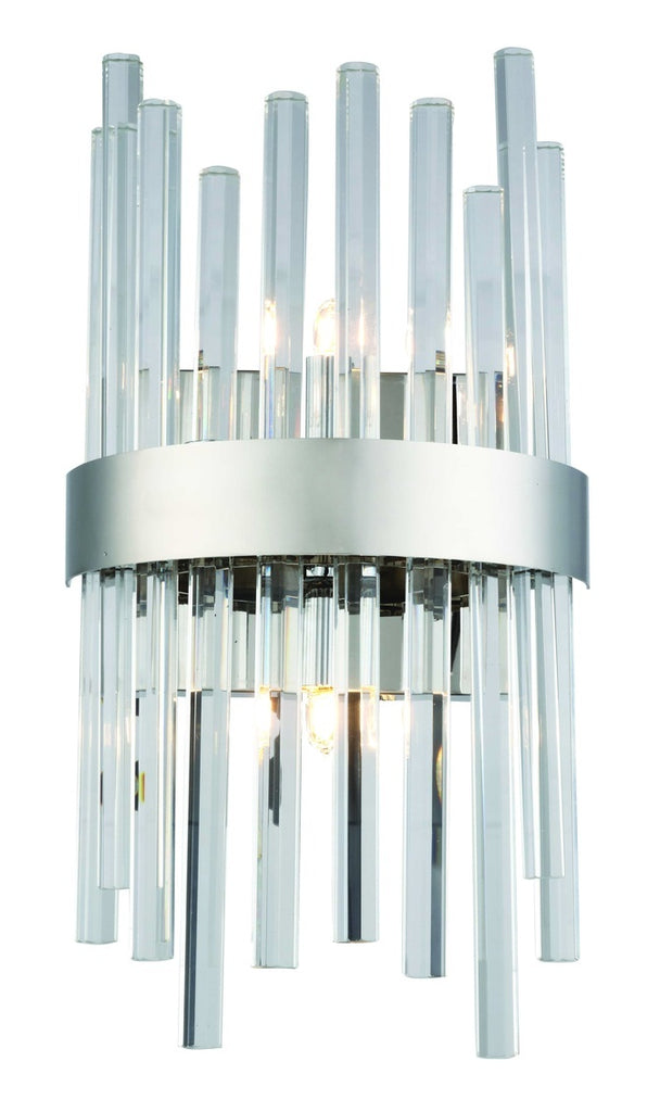 ZC121-3000W8C - Regency Lighting: Dallas 2 light Chrome & Clear Wall Sconce Clear Royal Cut Crystal