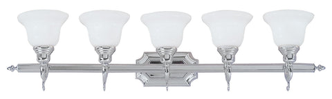 Livex French Regency 5 Light Polished Chrome Bath Light - C185-1285-05