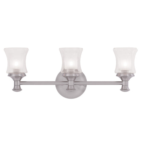 Livex Randolph 3 Light Brushed Nickel Bath Light - C185-1463-91