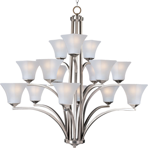 Aurora 15-Light Chandelier Satin Nickel - C157-20097FTSN