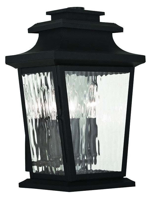 Livex Hathaway 3 Light Black Outdoor Wall Lantern - C185-20257-04