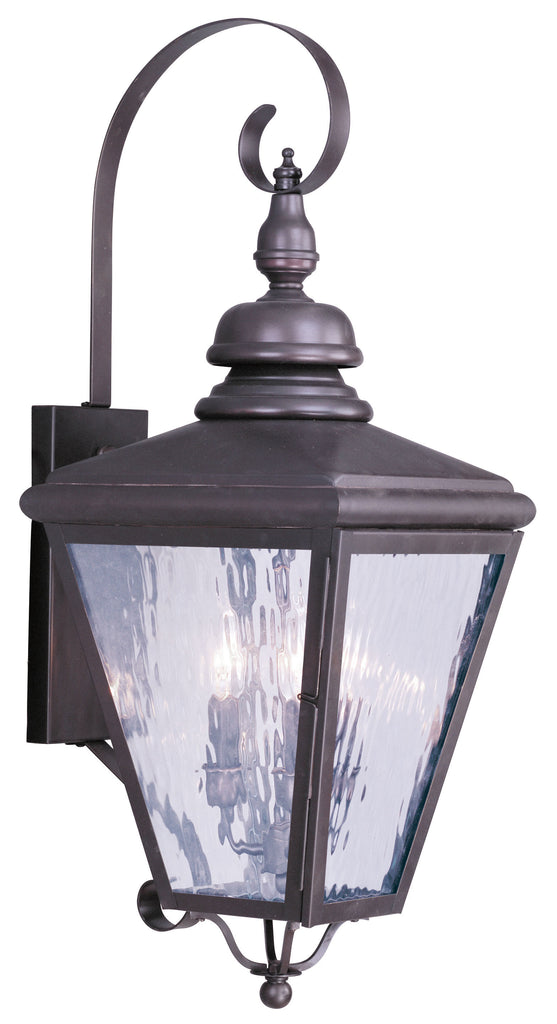 Livex Cambridge 3 Light Bronze Outdoor Wall Lantern - C185-2033-07