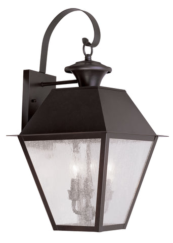 Livex Mansfield 3 Light Bronze Outdoor Wall Lantern - C185-2168-07