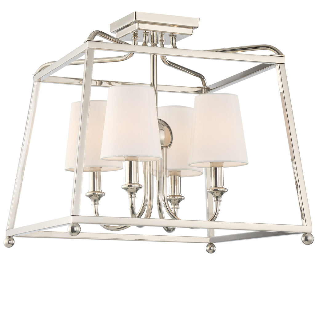 4 Light Polished Nickel Modern Ceiling Mount - C193-2243-PN