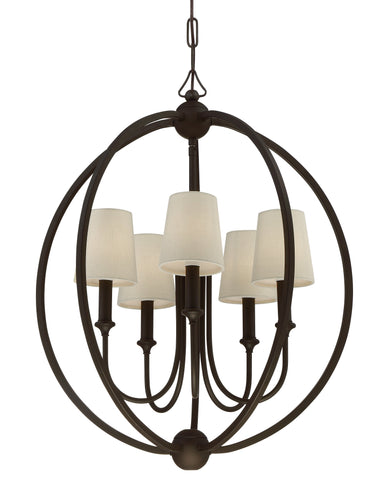 5 Light Dark Bronze Modern Chandelier - C193-2247-DB