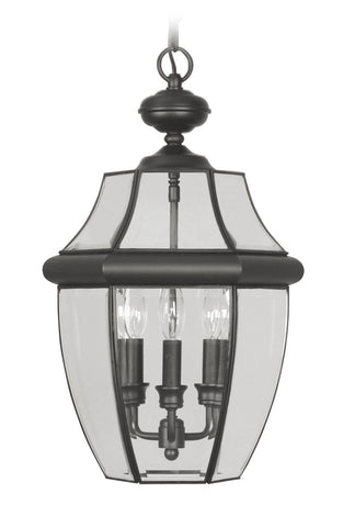 Livex Monterey 3 Light Black Outdoor Chain Lantern  - C185-2355-04