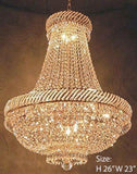 Swarovski Crystal Trimmed Chandelier French Empire Crystal Chandelier Lighting H26" X W23" - A500-Cg/448/9Sw