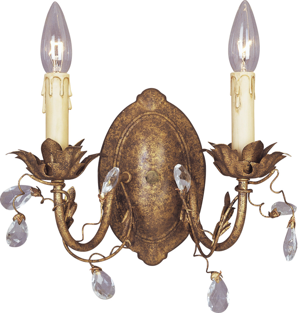 Elegante 2-Light Wall Sconce Etruscan Gold - C157-2857EG