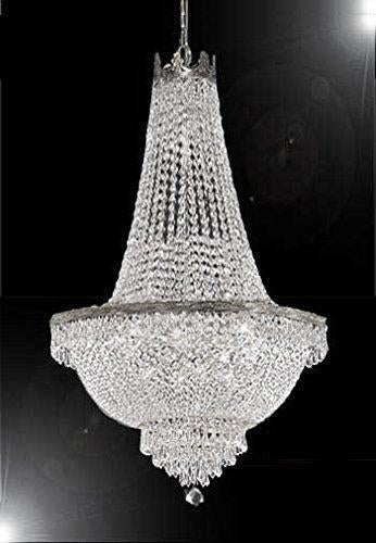 French Empire Crystal Chandelier Lighting - Great for the Dining Room, Foyer, Entry Way, Living Room H50" X W24" - A500-C7/CS/870/9