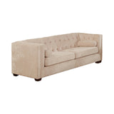 Set of 3 - Cairns Tuxedo Arm Tufted Sofa + Loveseat + Chair Almond - D300-10026