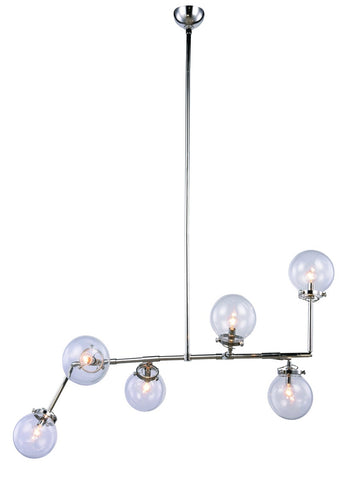 ZC121-1507G60PN - Urban Classic: Leda 6 light Polished Nickel Chandelier