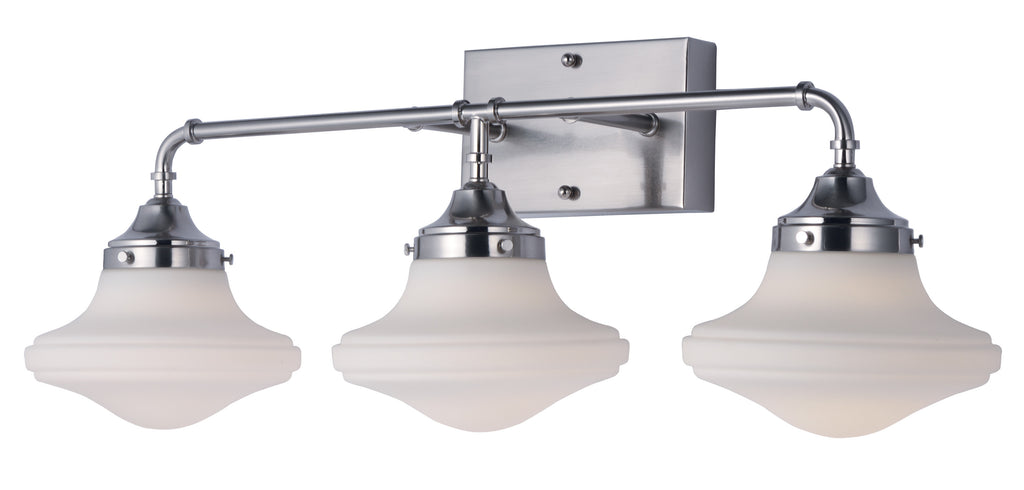 New School 3 Light LED Bath Vanity Satin Nickel - C157-30247SWSN