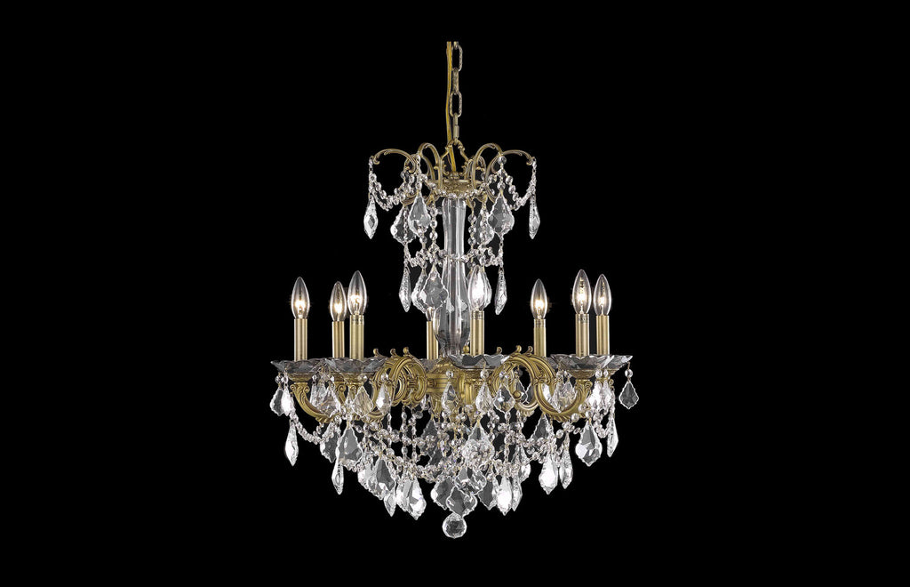 ZC121-9708D24FG/RC - Regency Lighting: Athena 8 light French Gold Chandelier Clear Royal Cut Crystal