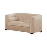 Set of 3 - Cairns Tuxedo Arm Tufted Sofa + Loveseat + Chair Almond - D300-10026