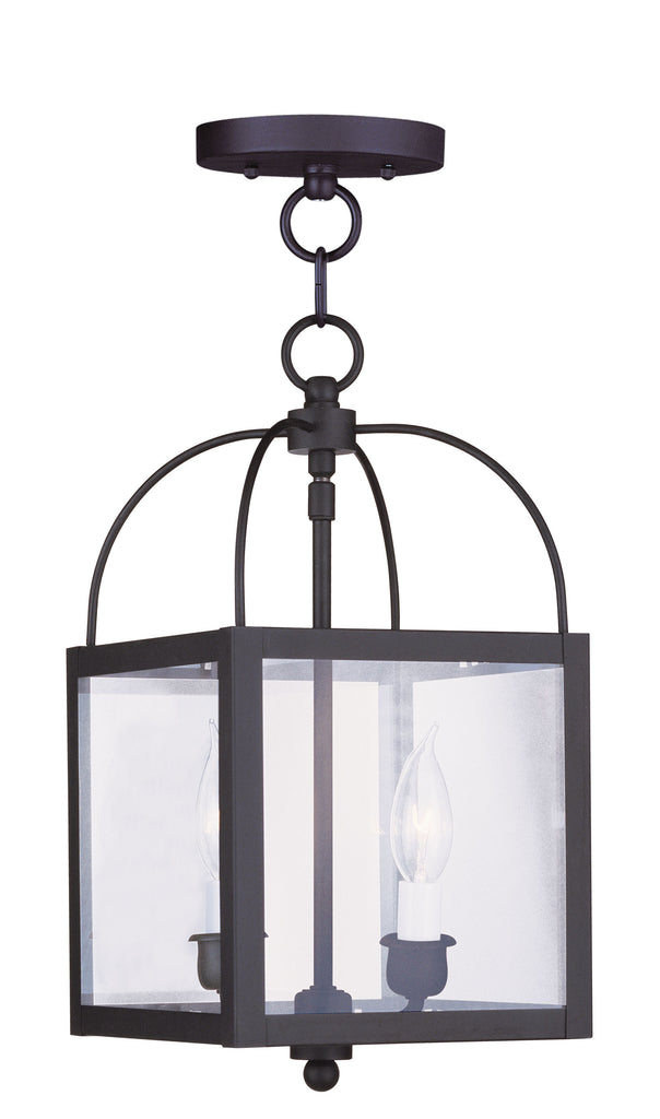 Livex Milford 2 Light Black Chain Hang/Ceiling Mount - C185-4041-04