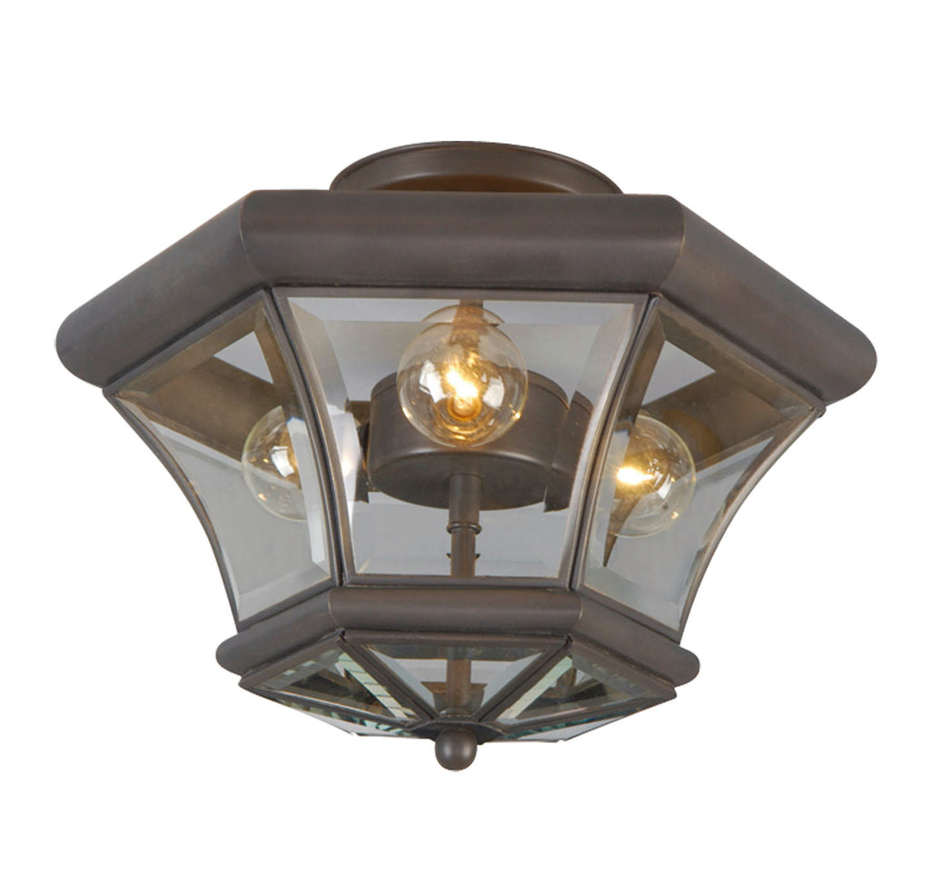 Livex Monterey 3 Light Bronze Ceiling Mount - C185-4083-07