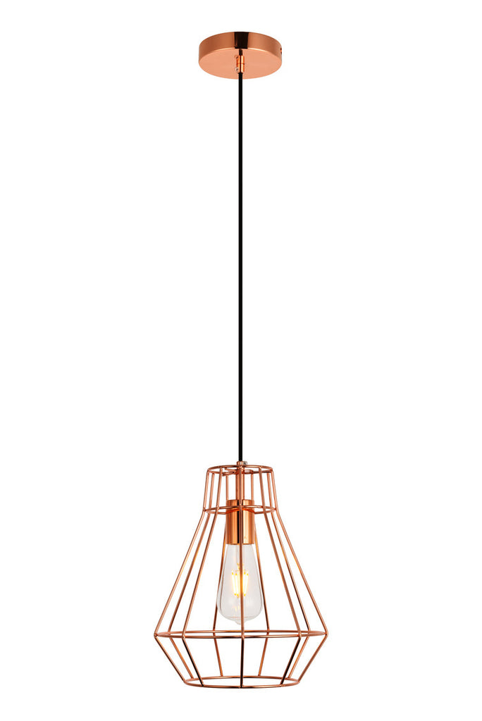 ZC121-LDPD2088 - Living District: Jago Collection Pendant D9.1 H12.3 Lt:1 Copper Finish