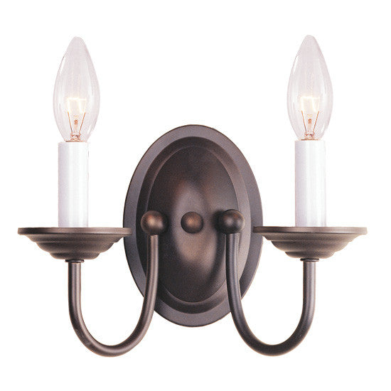 Livex Home Basics 2 Light Bronze Wall Sconce - C185-4152-07