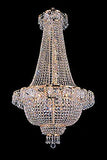 Set of 2-1 French Empire Crystal Gold Chandelier Lighting - Great for The Dining Room, Foyer, Entry Way, Living Room - H50" X W24" and 1 French Empire Crystal Chandelier Lighting H 30" W 24" - 1EA C7/928/9 + 1EA 928/9