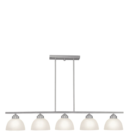 Livex Somerset 5 Light Brushed Nickel Island - C185-4227-91