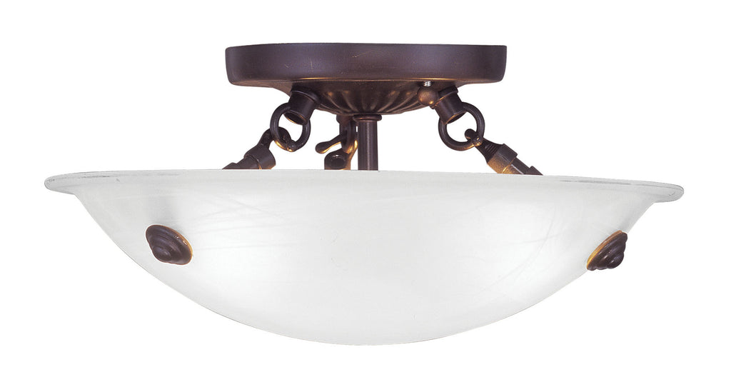 Livex Oasis 3 Light Bronze Ceiling Mount - C185-4272-07