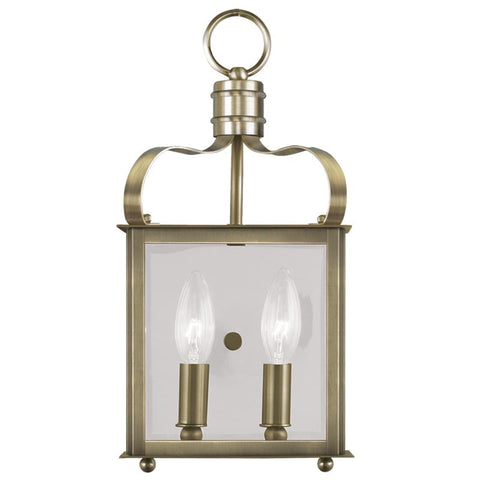 Livex Garfield 2 Light Antique Brass Wall Sconce - C185-4311-01