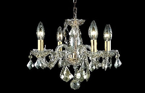 C121-7804D15GS-GS/RC - Regency Lighting: Baroque 4 light Golden Shadow Pendant Golden Shadow (Champagne) Royal Cut Crystal