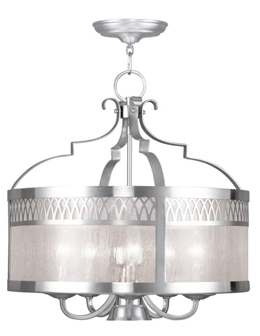 Livex 5 Light + 1 Light BN Chandelier - C185-4735-91