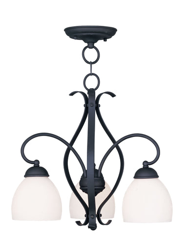 Livex Brookside 3 Light Black Chain Hang/Ceiling Mount - C185-4773-04