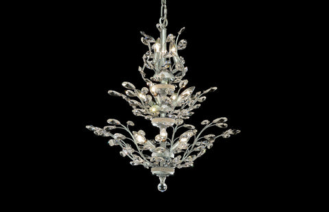 C121-2011D27C/RC - Regency Lighting: Orchid 13 light Chrome Chandelier Clear Royal Cut Crystal