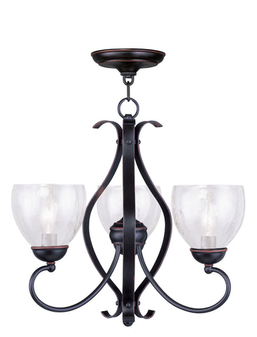 Livex Brookside 3 Light Olde Bronze Chandelier - C185-4807-67