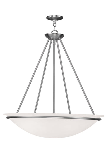 Livex Newburgh 4 Light Brushed Nickel Pendant - C185-4827-91