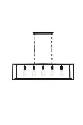 ZC121-LD4063D38BK - Living District: Resolute 5 light black Pendant