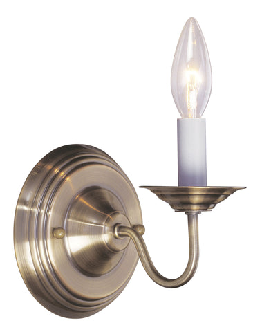 Livex Williamsburgh 1 Light Antique Brass Wall Sconce - C185-5017-01