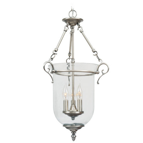 Livex Legacy 3 Light Brushed Nickel Chain Lantern  - C185-5022-91