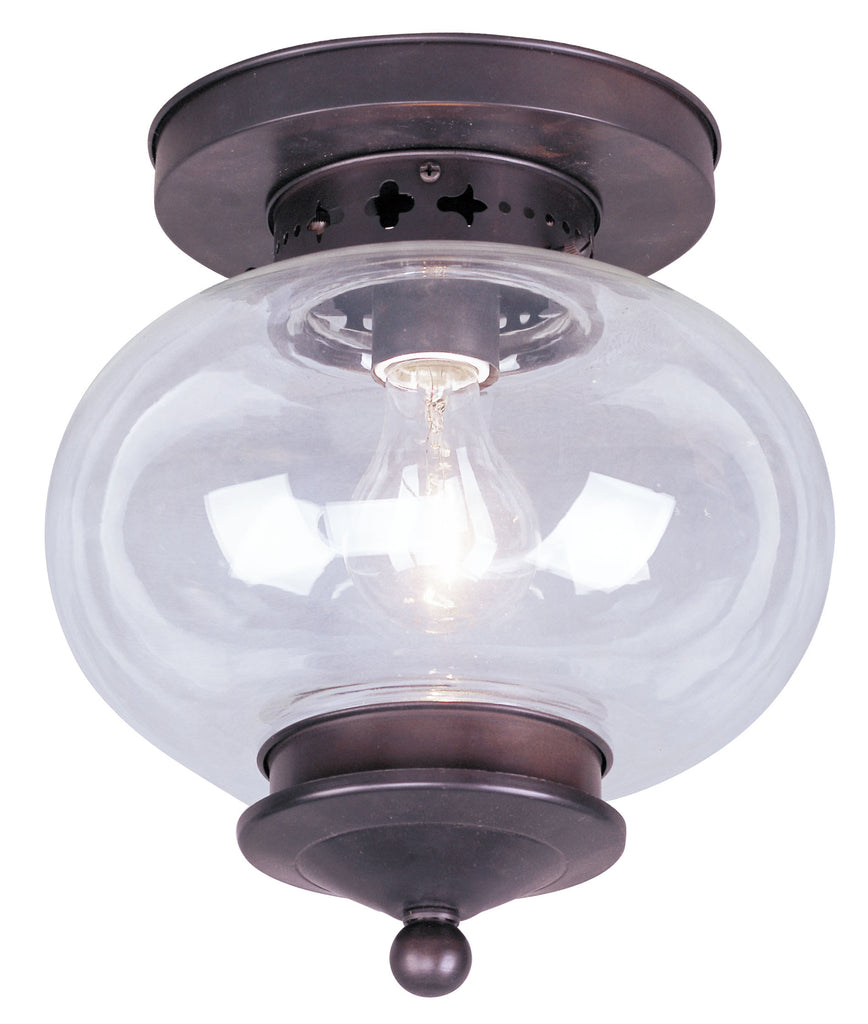 Livex Harbor 1 Light Bronze Ceiling Mount - C185-5032-07