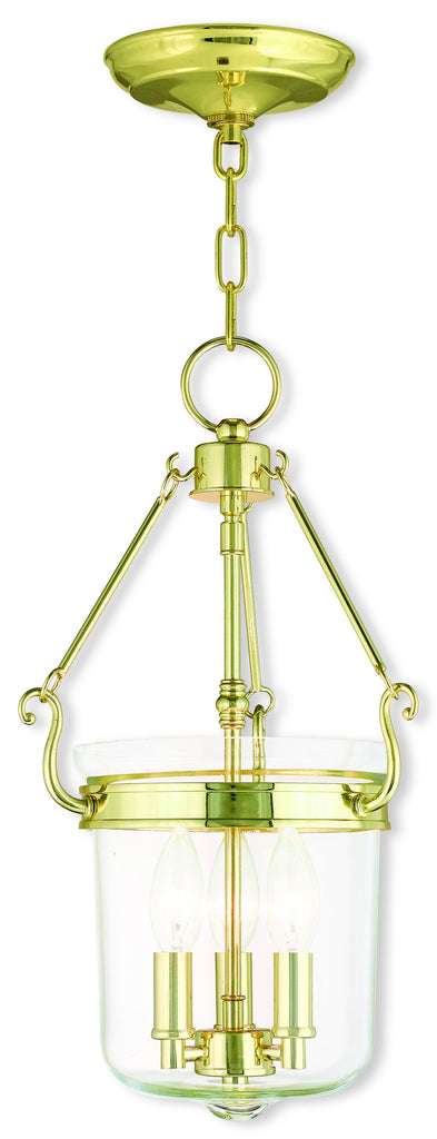 Livex Rockford 3 Light Polished Brass Pendant - C185-50482-02