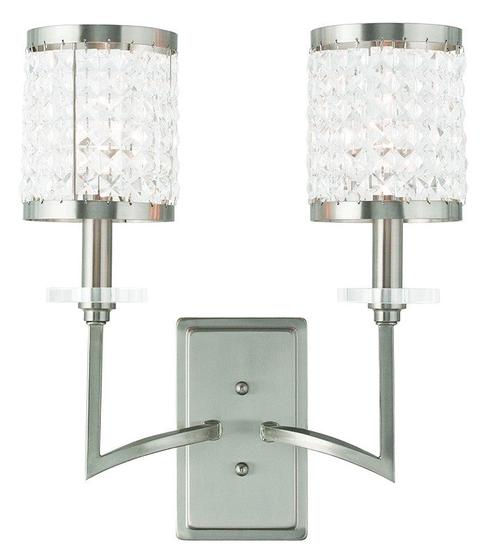 Livex Grammercy 2 Light Brushed Nickel Wall Sconce - C185-50572-91