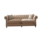 Set of 3 - Trivellato Rolled Arm Sofa + Loveseat + Chair Oatmeal - D300-10067