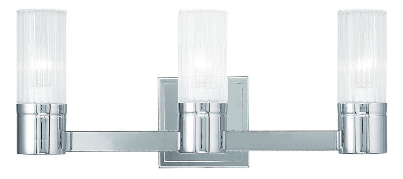 Livex Midtown  3 Light Polished Chrome Bath Light - C185-50683-05