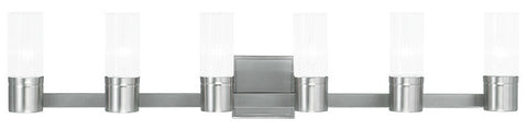 Livex Midtown  6 Light Brushed Nickel Bath Light - C185-50685-91