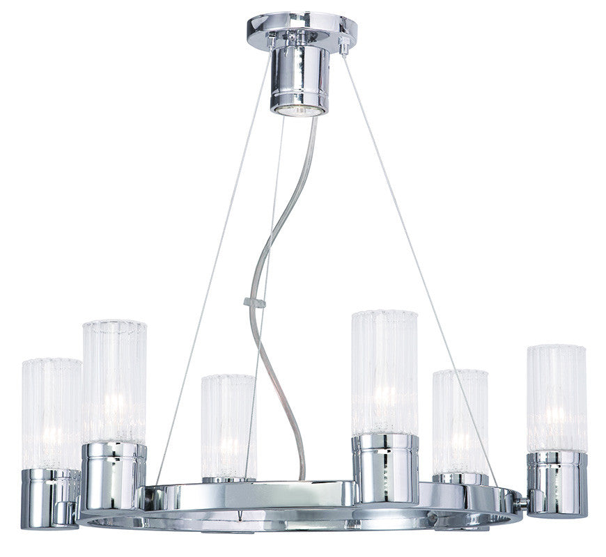 Livex Midtown  6 Light Polished Chrome Chandelier - C185-50696-05