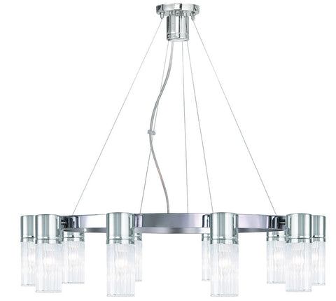 Livex Midtown  10 Light Polished Chrome Chandelier - C185-50699-05