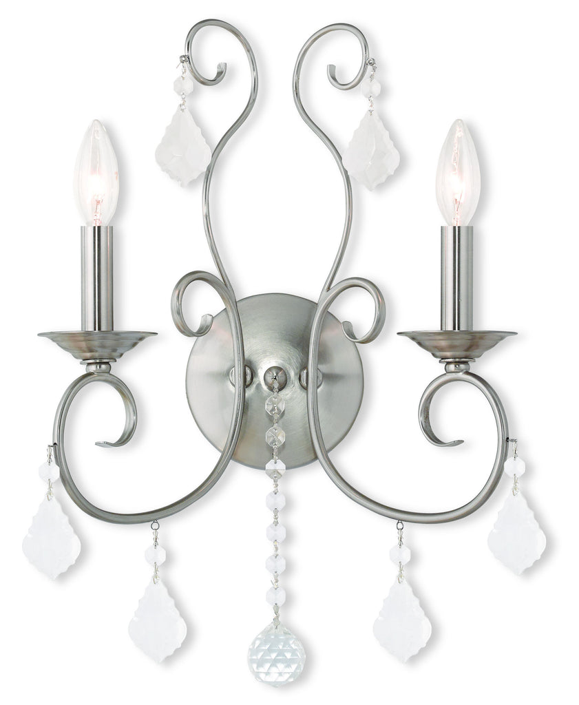 Livex Donatella 2 Light Brushed Nickel Wall Sconce - C185-50762-91